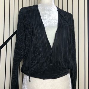 ZARA | sexy Black long sleeve blouse